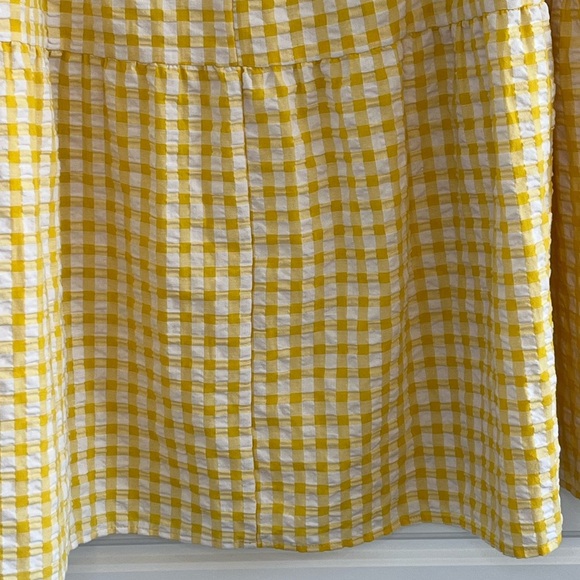Old Navy Womens Gingham Tiered Maxi Skirt Size 2X Cottagecore Preppy Seersucker - Picture 10 of 16